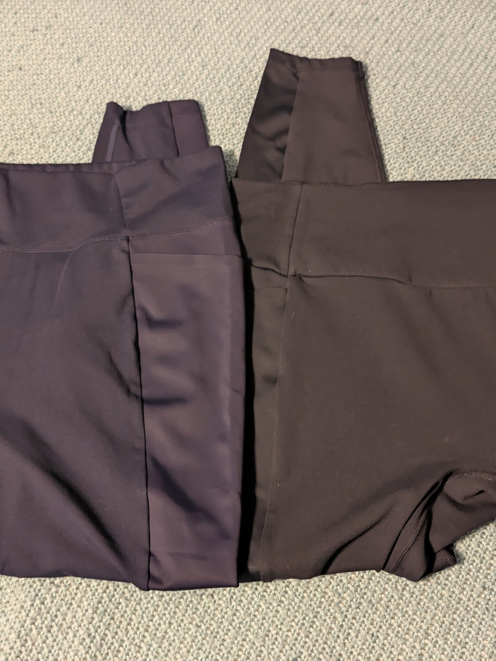 Honeylove Set Of 2 Black & Blue High-Waist Leggings Xlarge